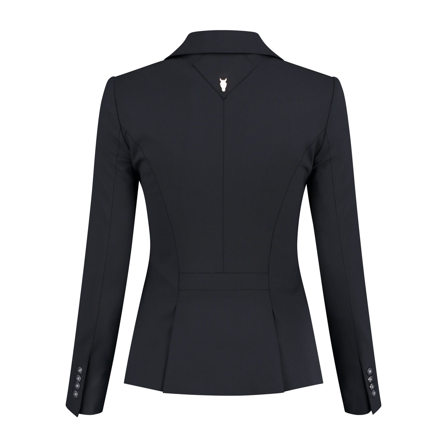 Back of Classic Navy JuulC Ladies' show jacket with tone-on-tone details in dark blue