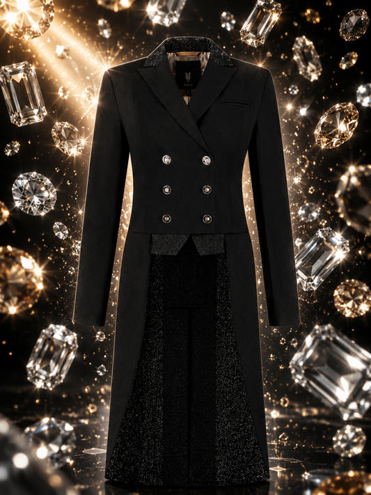 Navy Stardust Dressuur Slipjas met Swarovski