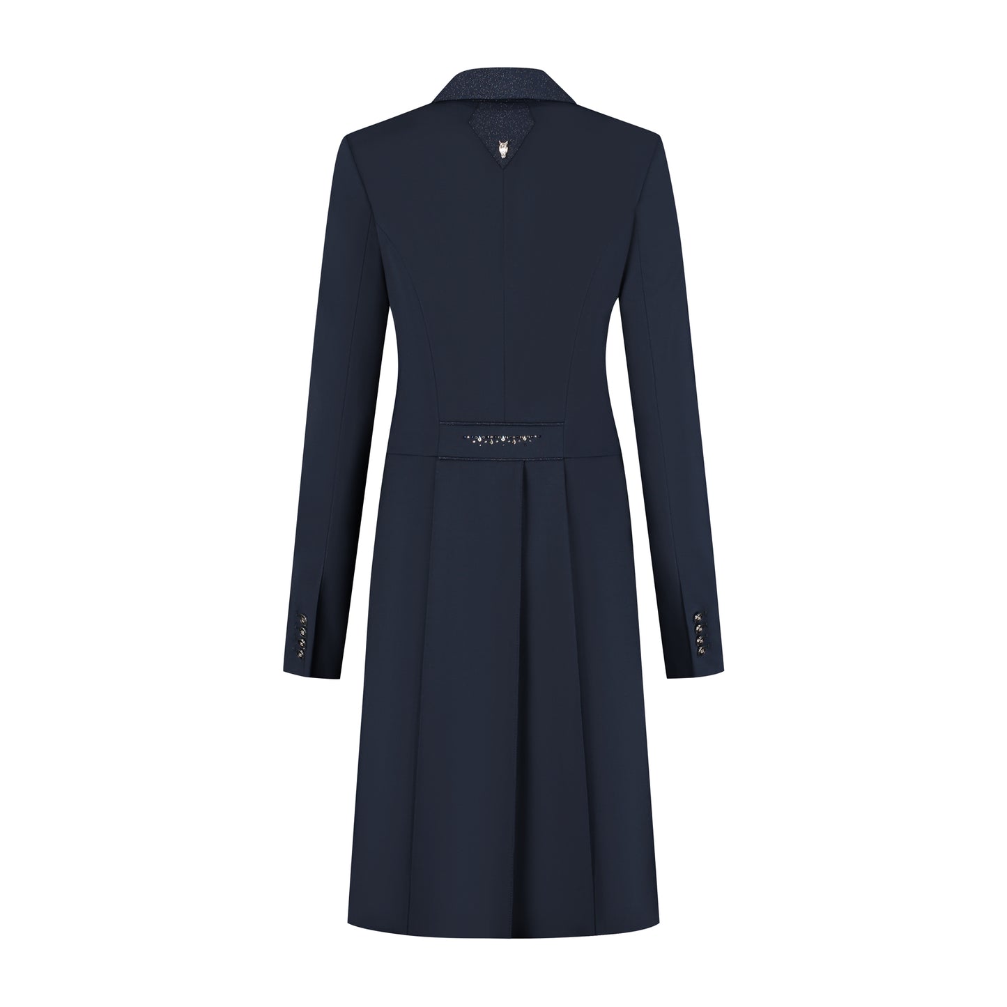 Luxe Donkerblauwe Dames Slipjas met Navy Glitter en Swarovski Details