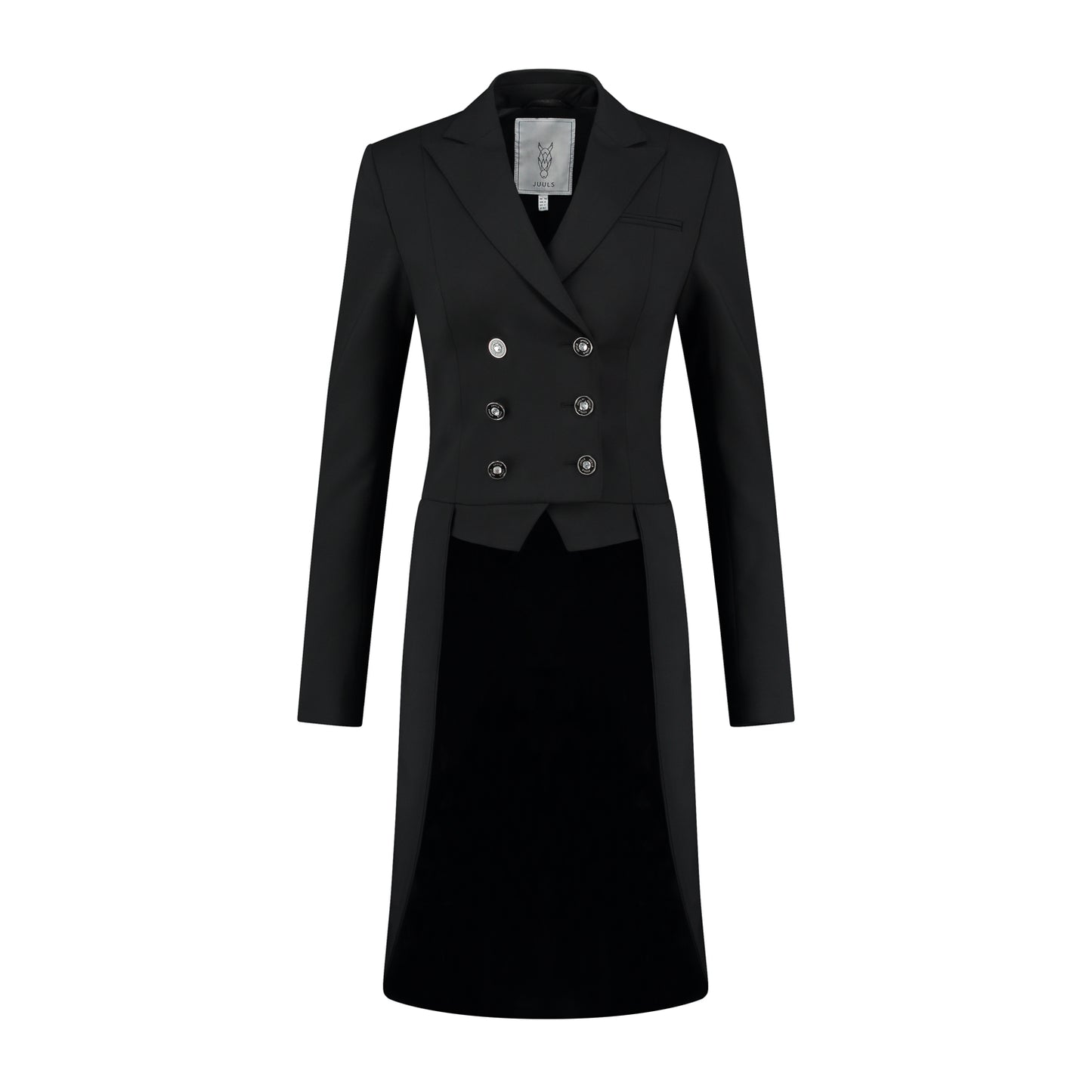 Front of JuulC Women's Shadbelly in Classic Black with tone-on-tone accents and details