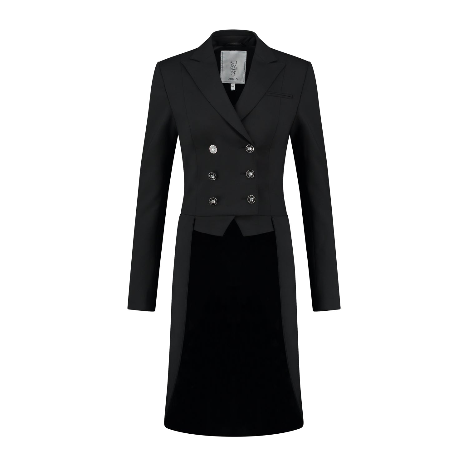 Front of JuulC Women's Shadbelly in Classic Black with tone-on-tone accents and details